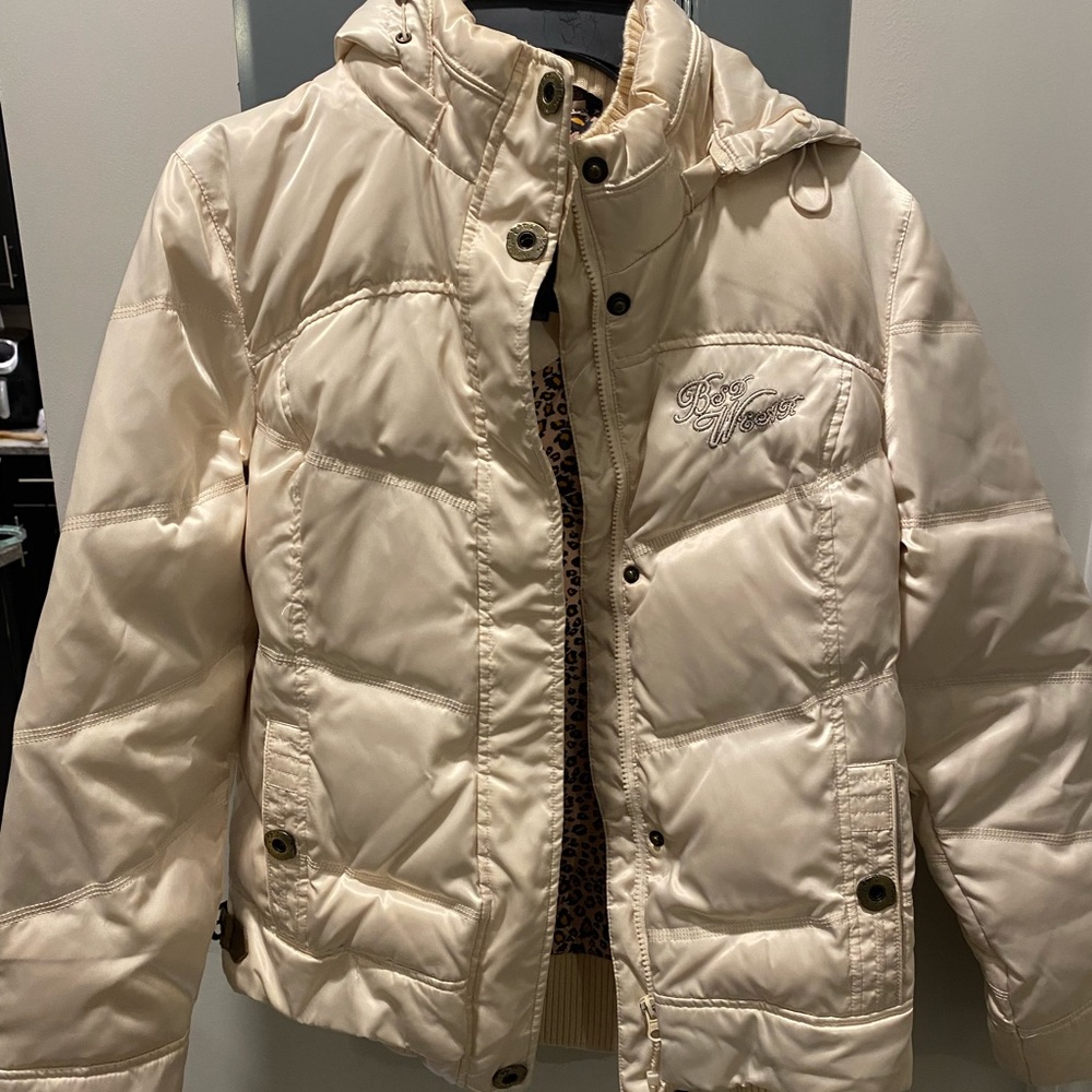 Metallic Ivory Bosideng Coat